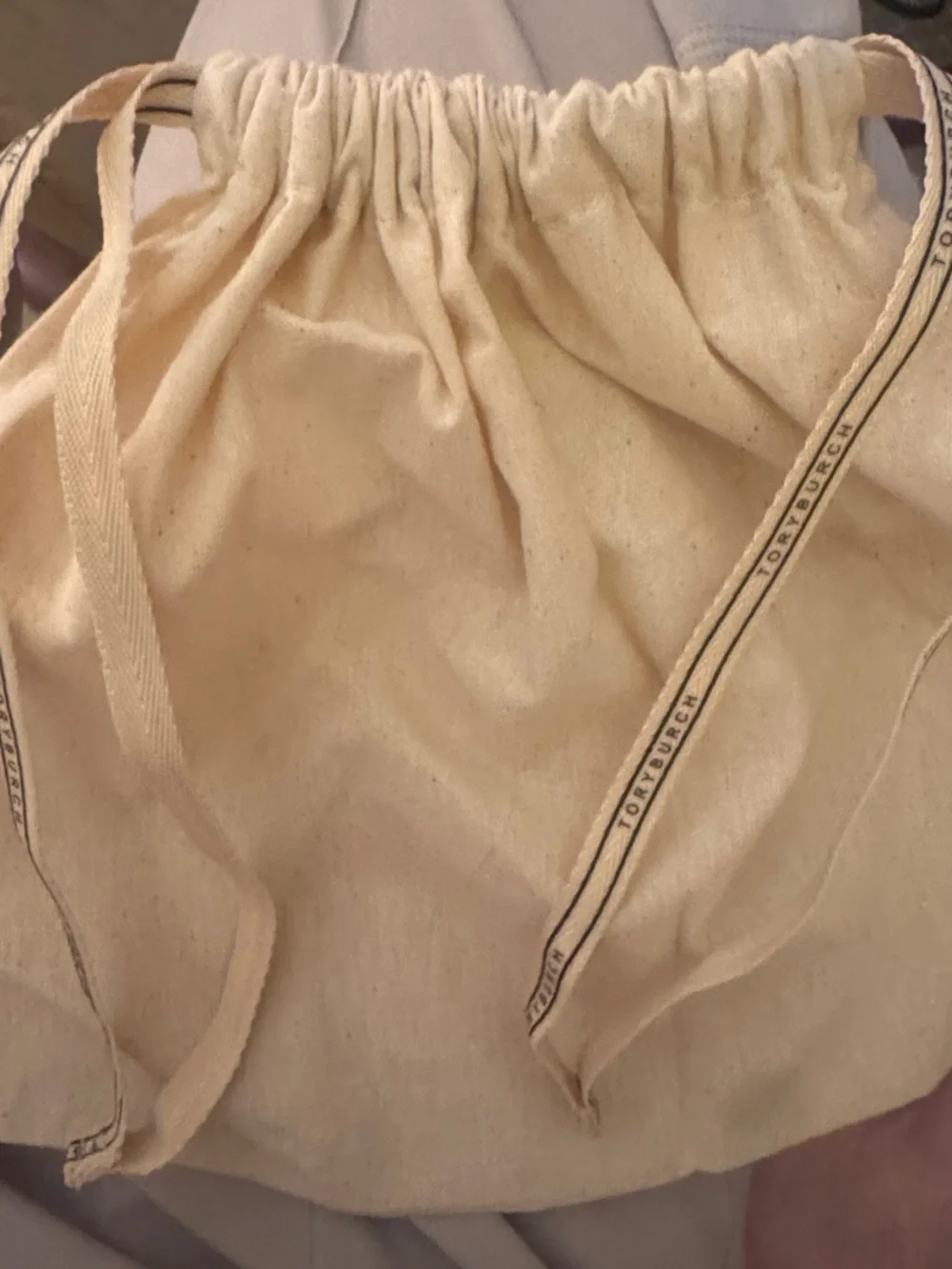 Tory Burch Cream Leather Mini Crossbody with Logo Strap